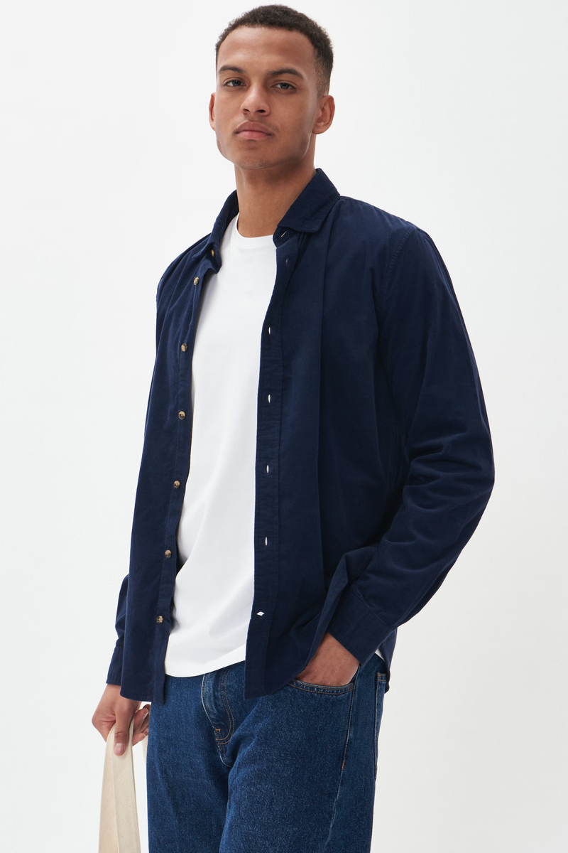 Matinique skjorte fløjl Trostol 30206348 navy