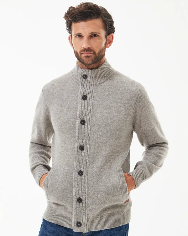 Barbour cardigan Patch zip MKN0731 sand
