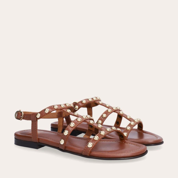 Billi Bi Sandal Sunny A7109 Brun med nitter
