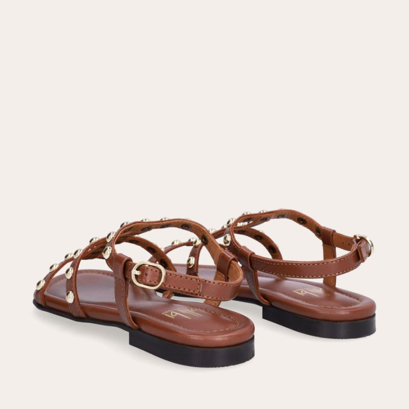 Billi Bi Sandal Sunny A7109 Brun med nitter