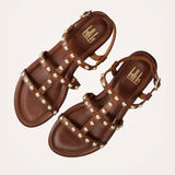Billi Bi Sandal Sunny A7109 Brun med nitter