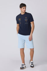 Aeronautica sweatshorts BE207 lysblå