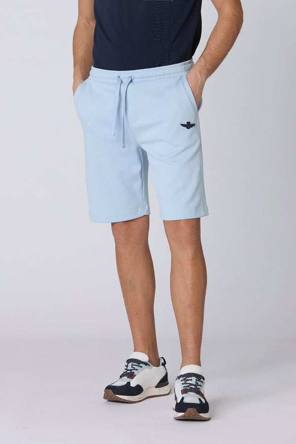 Aeronautica sweatshorts BE207 lysblå