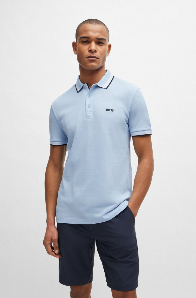 Boss polo t-shirt Paddy 50469055 lyseblå/457