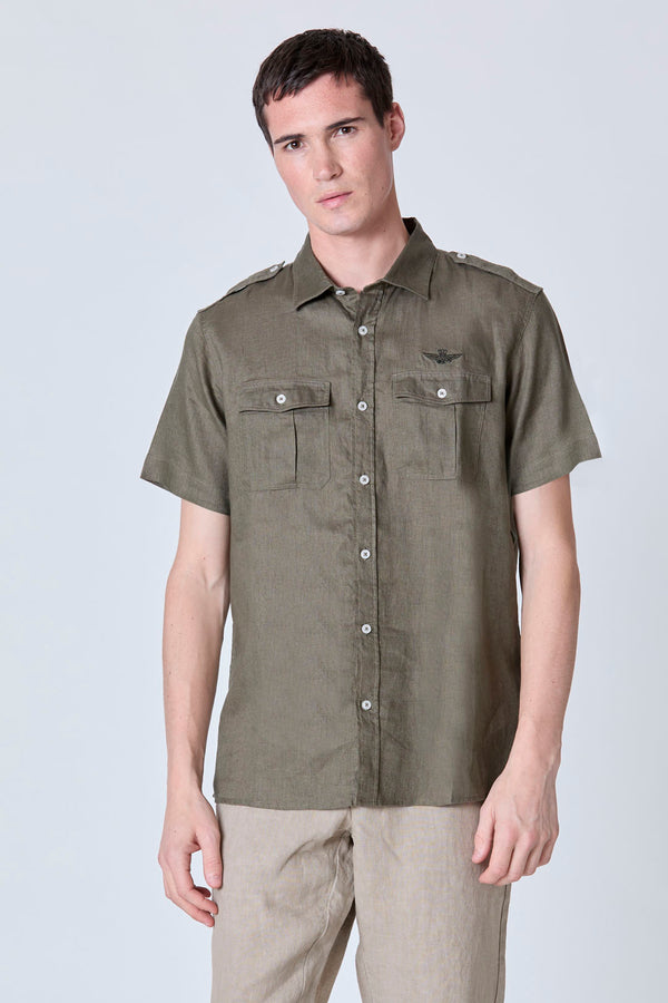 Aeronautica hørskjorte CA1278 army