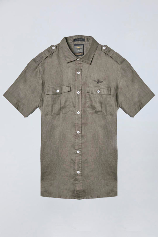 Aeronautica hørskjorte CA1278 army
