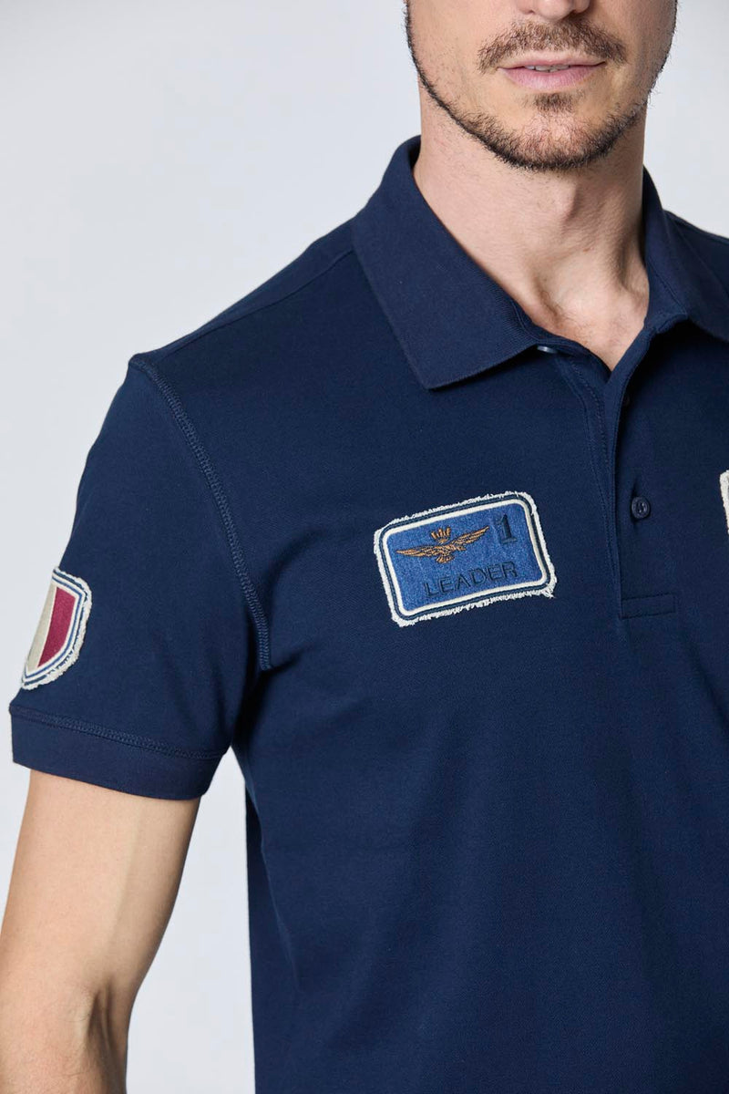 Aeronautica polo t-shirt PO1851 navy