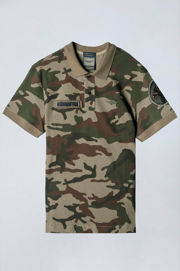 Aeronautica polo t-shirt PO1861 camouflage