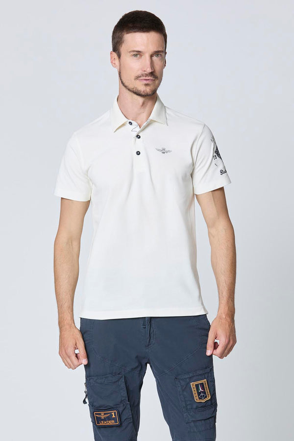 Aeronautica polo t-shirt PO1866 hvid
