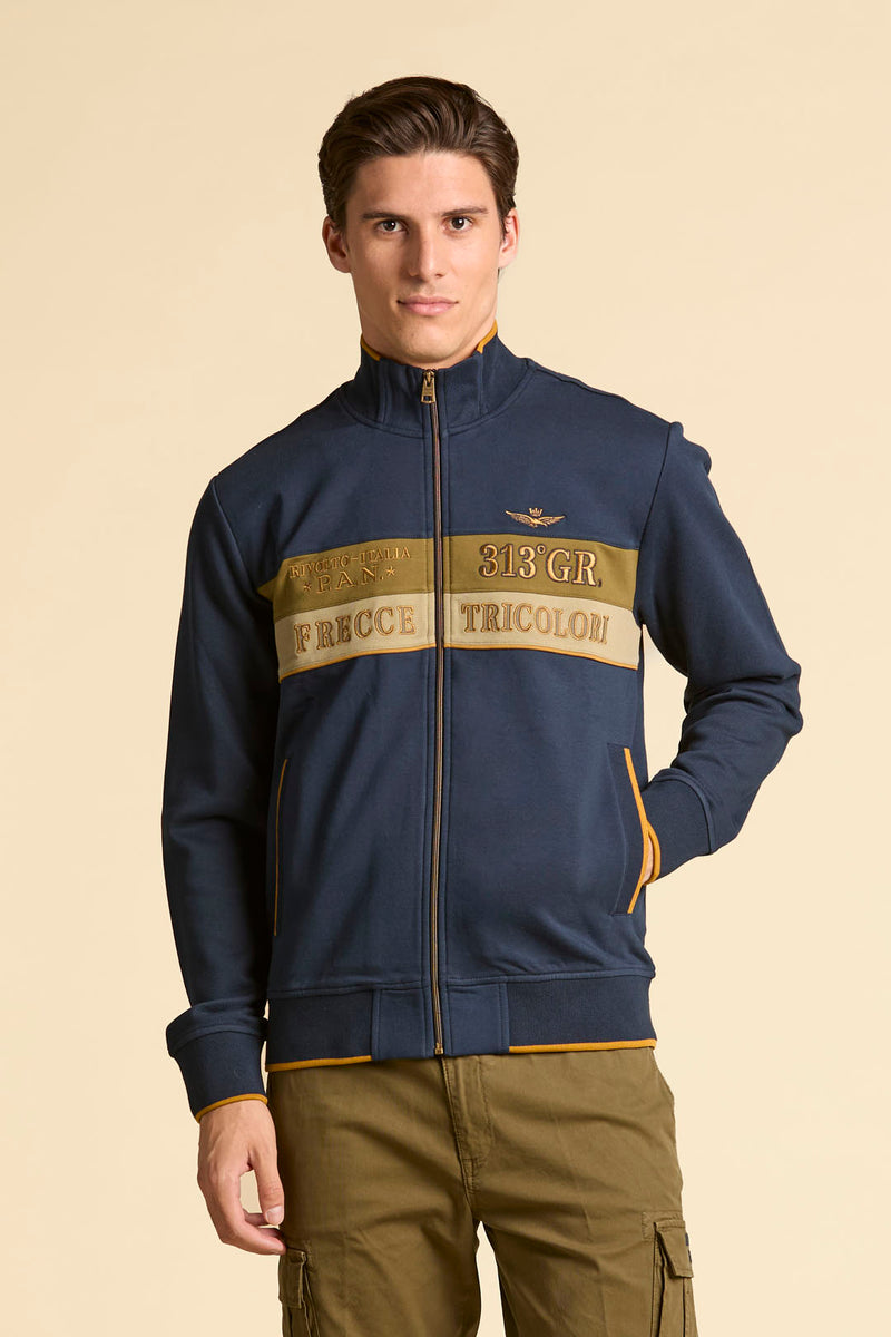 Aeronautica cardigan FFZ FE2066UP00350 94687 navy