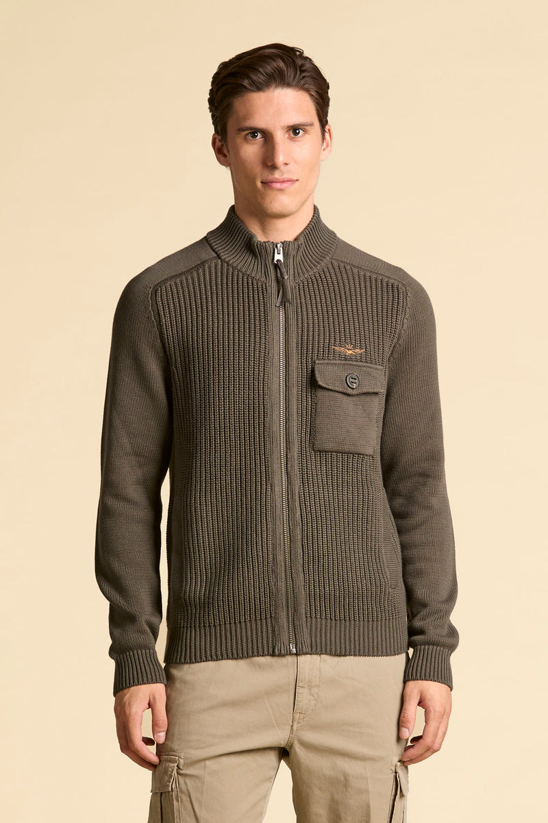 Aeronautica cardigan MA1565 army