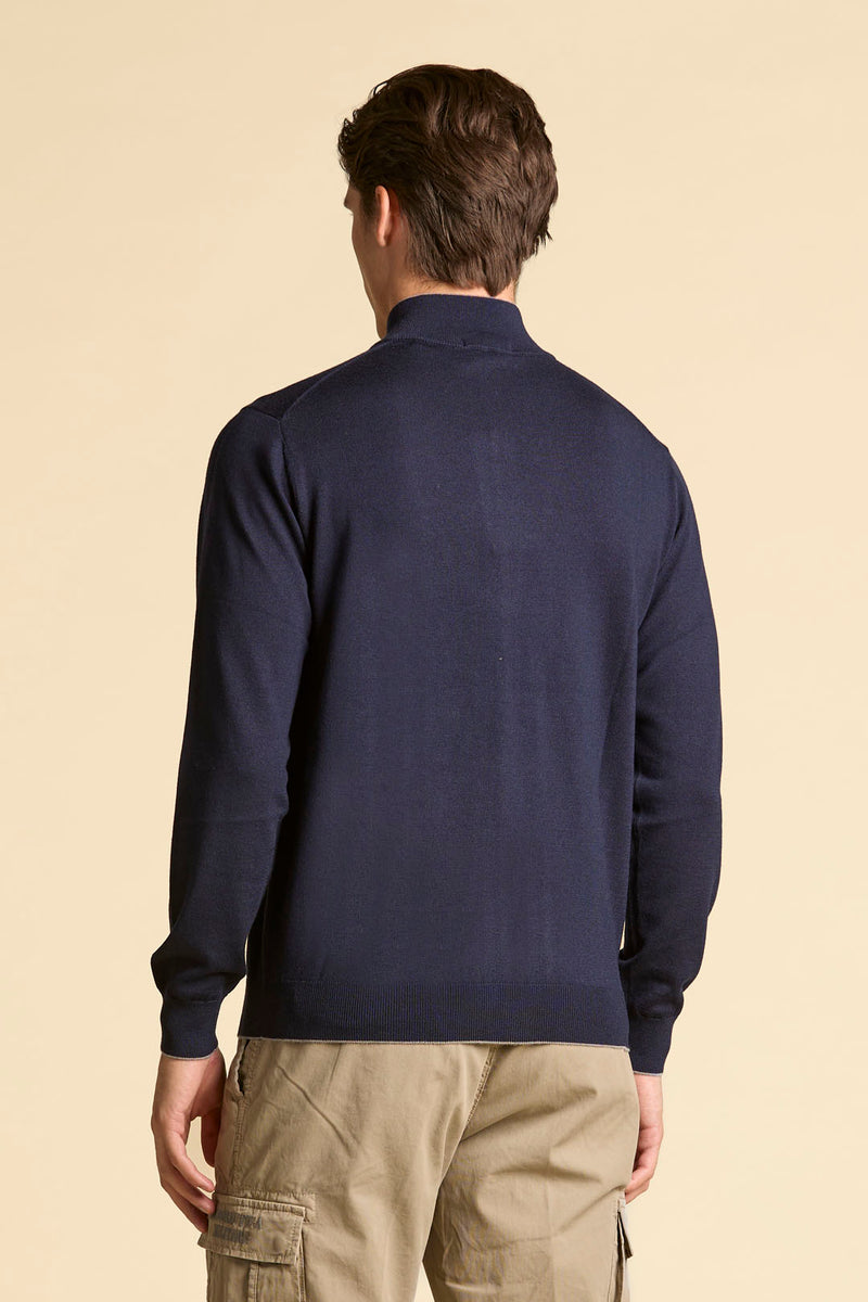 Aeronautica cardigan MA1569 merino navy