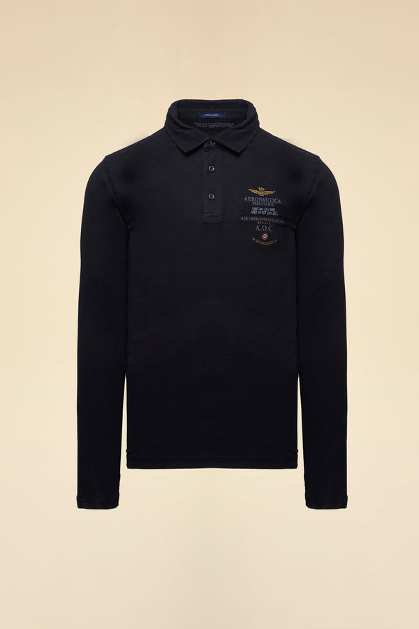 Aeronautica polo t-shirt PO1887 sort