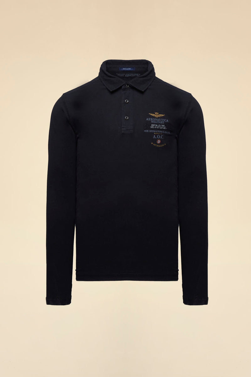 Aeronautica polo t-shirt PO1887 sort