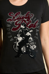 Aeronautica T-shirt dame style 2453 sort