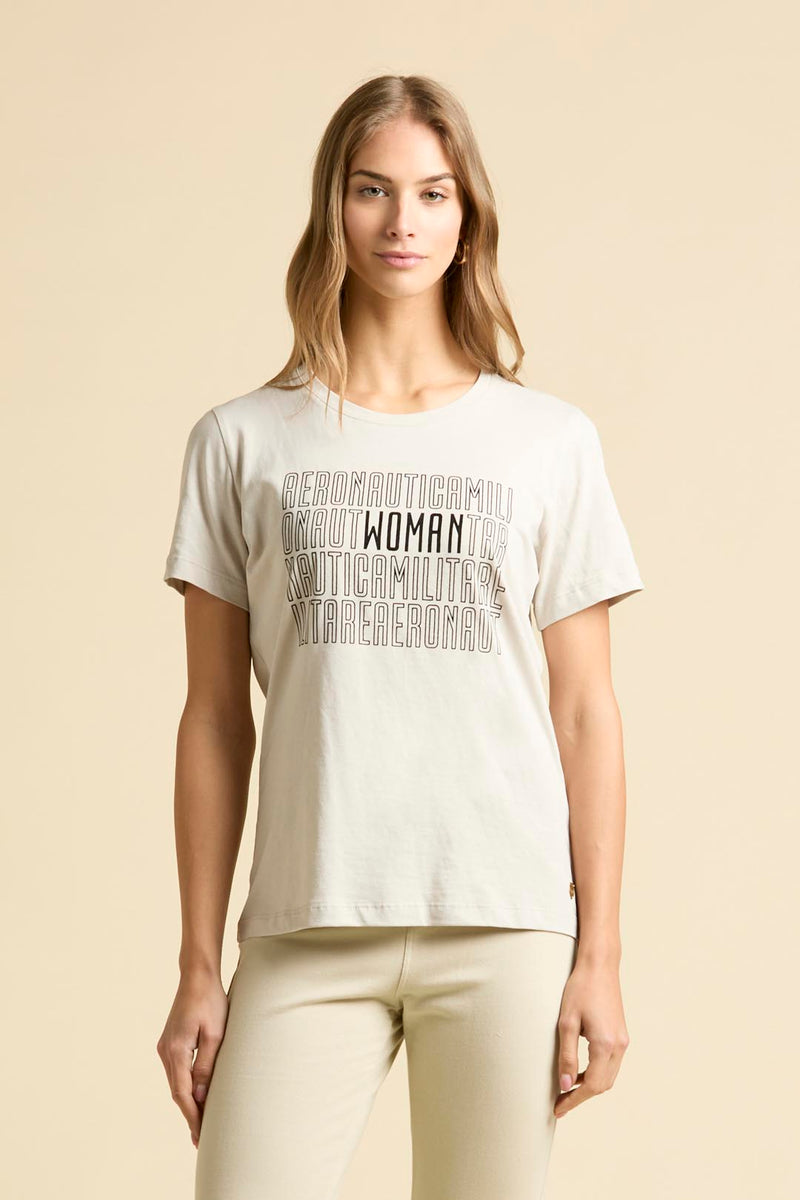 Aeronautica T-shirt style 2458D sand