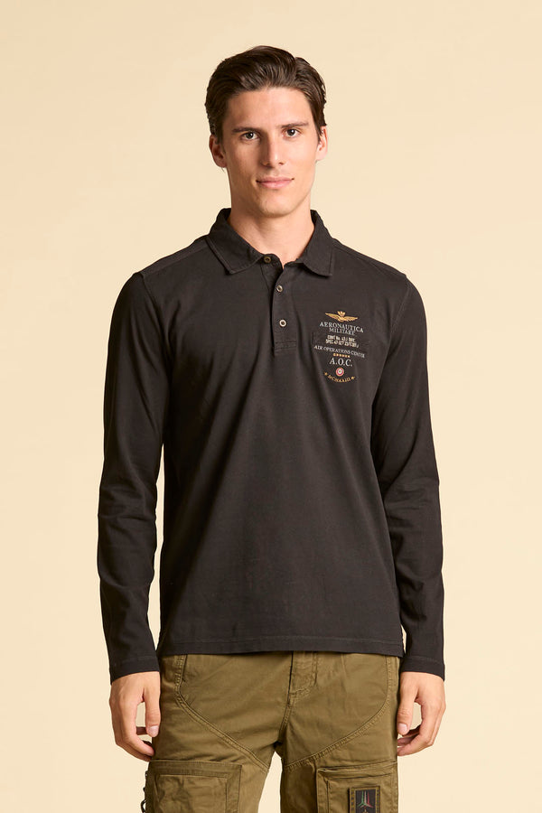 Aeronautica polo t-shirt PO1887 sort