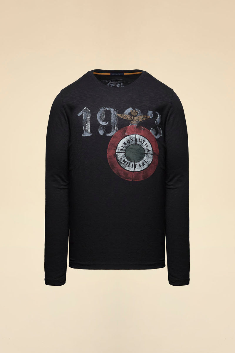 Aeronautica t-shirt TS2487 sort 34300