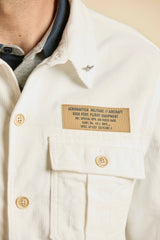 Aeronautica overshirt fløjl AC 0041 hvid