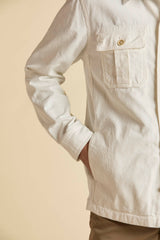 Aeronautica overshirt fløjl AC 0041 hvid