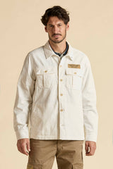 Aeronautica overshirt fløjl AC 0041 hvid