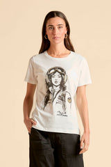Aeronautica Dame T-Shirt 261TS2517DJ00638 Col.Hvid