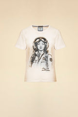 Aeronautica Dame T-Shirt 261TS2517DJ00638 Col.Hvid