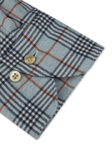 Stenstrøms skjorte flannel 612711-9040 lyseblå
