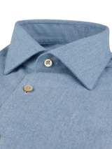 Stenstrøms skjorte flannel 612711-9035 lyseblå
