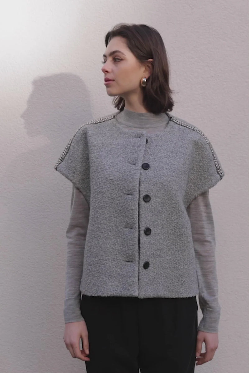 PBO vest Kino cape col. sort