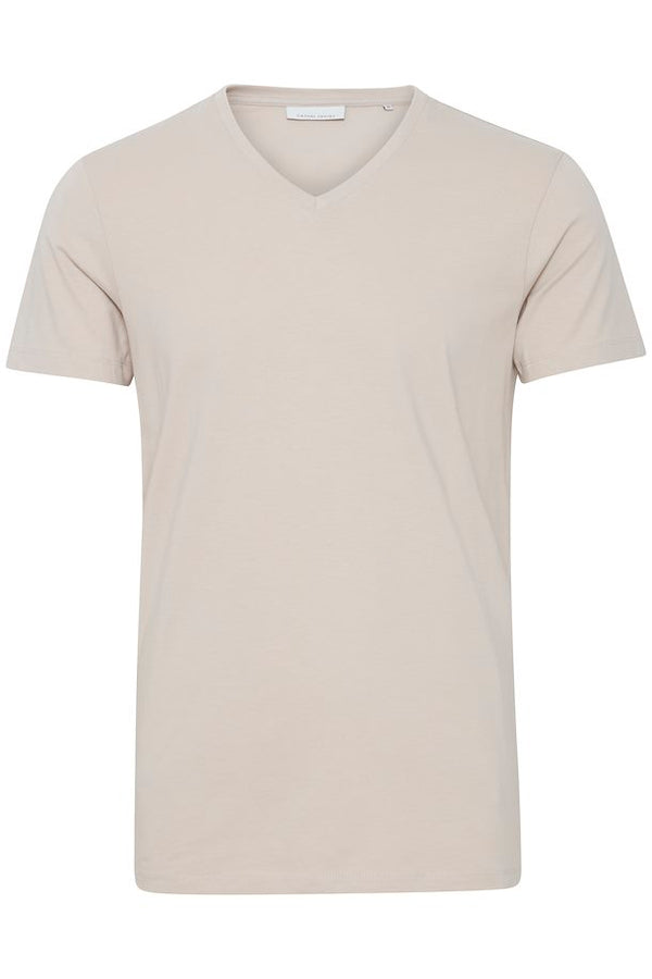 Casual Friday T-shirt Lincoln v-neck sand 154503