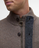 Barbour cardigan Patch MKN0731 mørk sand
