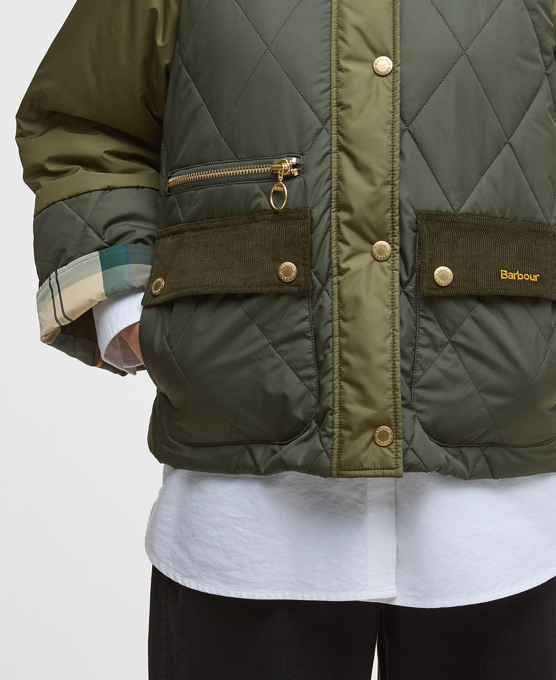 Barbour jakke Martha LQU1840 quilt kort army