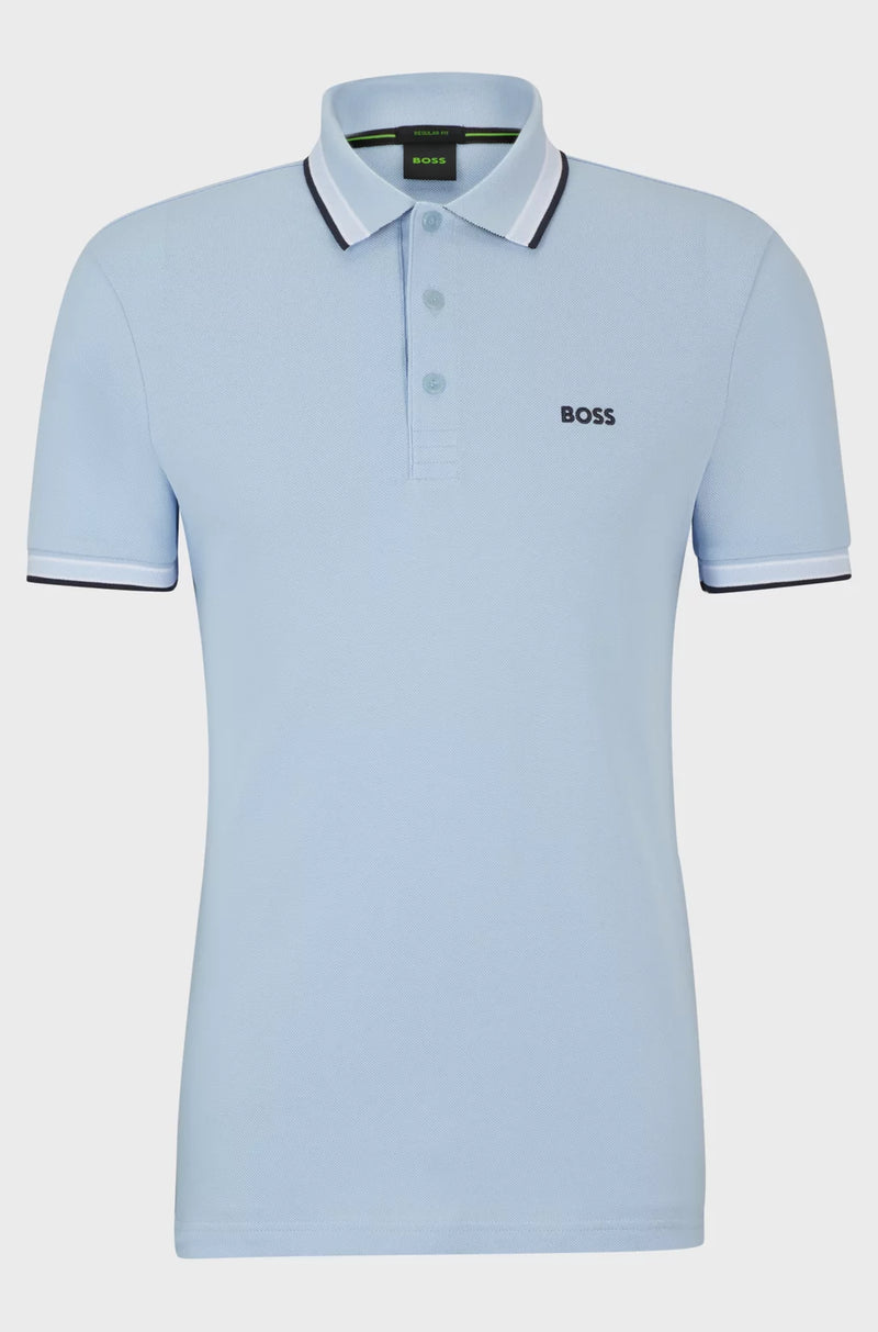 Boss polo t-shirt Paddy 50469055 lyseblå 430
