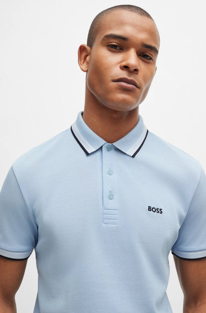 Boss polo t-shirt Paddy 50469055 lyseblå 430
