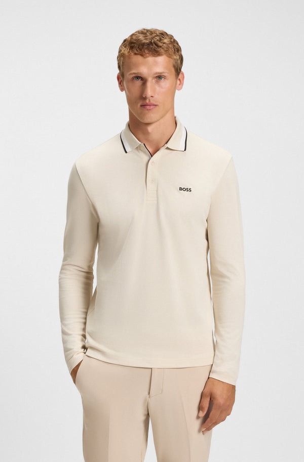 Boss Polo t-shirt Plisy 50536609 Sand