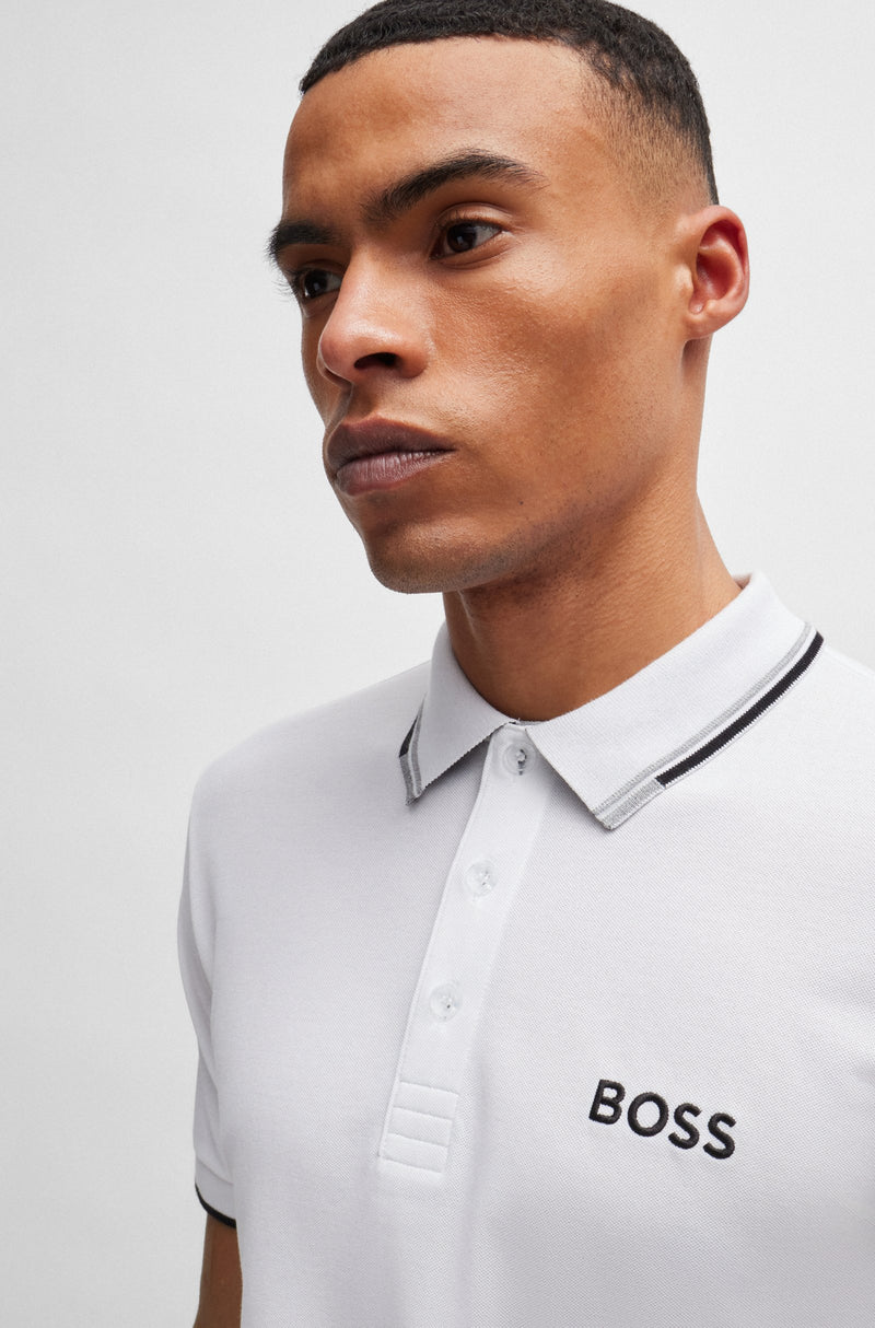 Boss polo t-shirt Paddy Pro 50469094 hvid/100