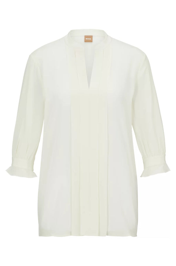 Boss Orange silke bluse Birula offwhite