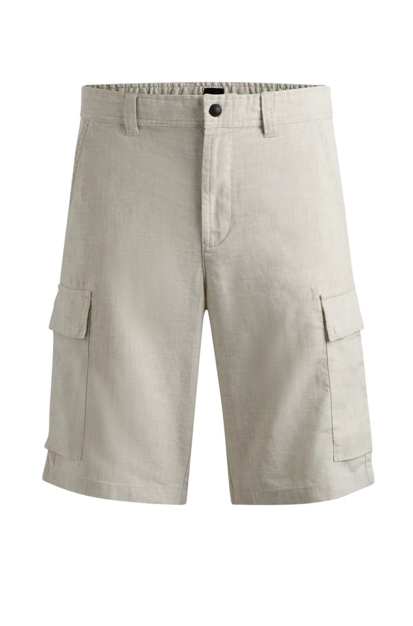 Boss hørshorts cargo Sisla 6 50513018 sand