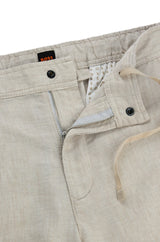 Boss hørshorts cargo Sisla 6 50513018 sand