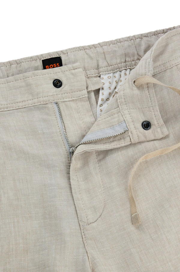 Boss hørshorts cargo Sisla 6 50513018 sand