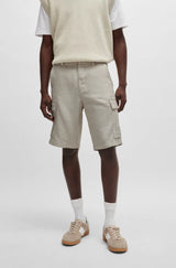 Boss hørshorts cargo Sisla 6 50513018 sand