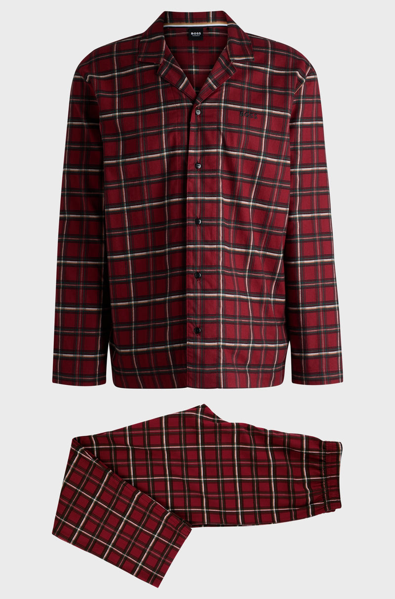 Boss pyjamas sæt 50525782 rød tern