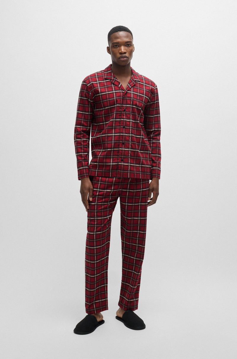 Boss pyjamas sæt 50525782 rød tern