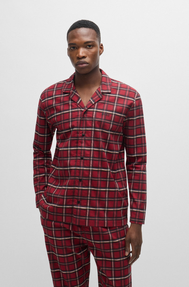Boss pyjamas sæt 50525782 rød tern