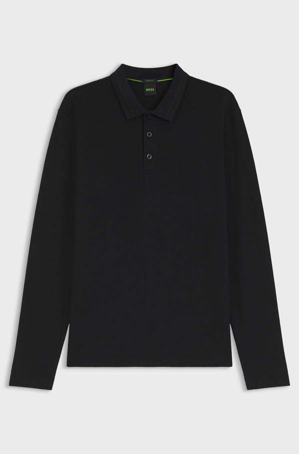 Boss polo t-shirt Plisy 50536609 Sort