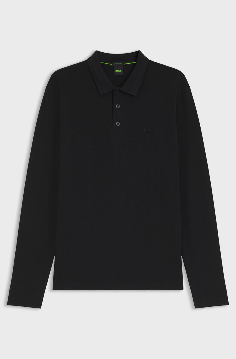 Boss polo t-shirt Plisy 50536609 Sort
