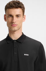 Boss polo t-shirt Plisy 50536609 Sort