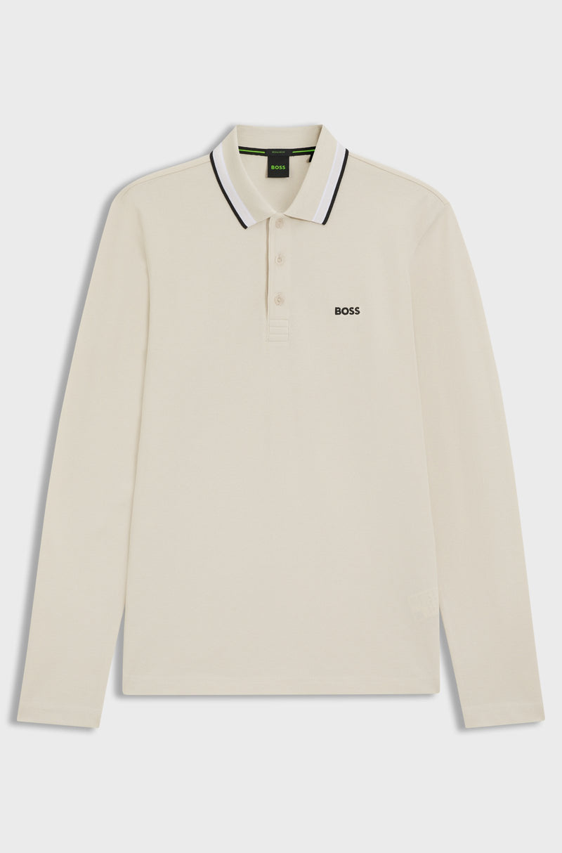 Boss Polo t-shirt Plisy 50536609 Sand