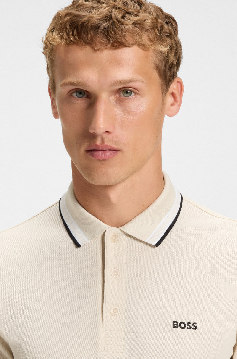 Boss Polo t-shirt Plisy 50536609 Sand